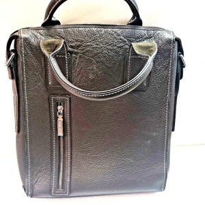 Gear Band Leather Messenger Bag iPad tablet notebook unisex Coffee Brown 10X11